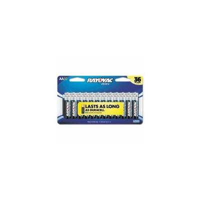 Rayovac Alkaline Batteries, AA, Peggable Large Card, 36/Pk (RAY81536CF2)
