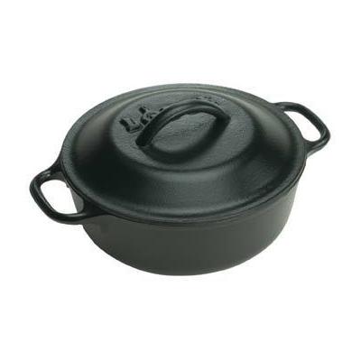 Lodge L2SP3 2 qt. Enameled Seasoned Serving Pot with Cover - Cast Iron