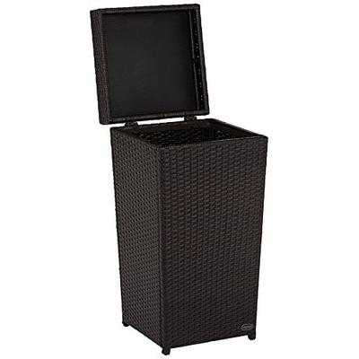 Crosley Furniture Palm Harbor Outdoor Wicker Trash Bin - Brown