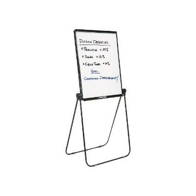 Ultima Presentation Dry Erase Easel, Melamine, 27 x 34, White, Black Frame, Grey