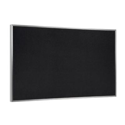 Ghent 2" x 3" Aluminum Frame Recycled Rubber Bulletin Board, Black (ATR23-BK)