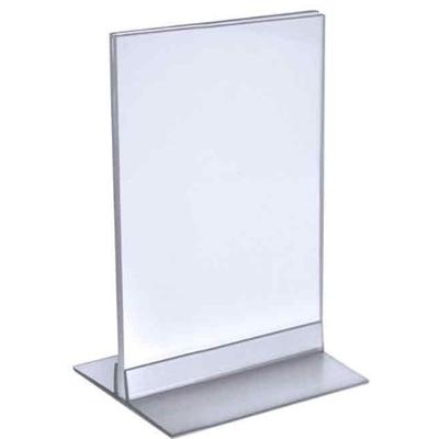 Azar Displays 102729 4-Inch by 5-Inch Vertical or Horizontal T-Strip Acrylic Sign Holder, 10-Pack